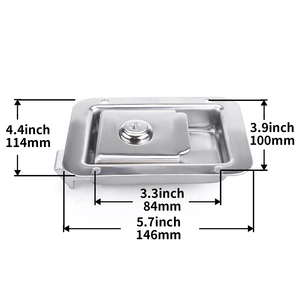 Pièces universelles de carrosserie de camion Boîte à outils de camion réfrigéré Loquet de verrouillage de palette en acier inoxydable Boîte de conteneur Loquet de verrouillage de porte de remorque - Product Image 6