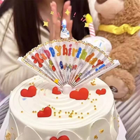 Bougie d'anniversaire surprise pour fan, bannière Joyeux Anniversaire, bougie pop-up, décoration de gâteau, accessoire de photographie, vente en gros