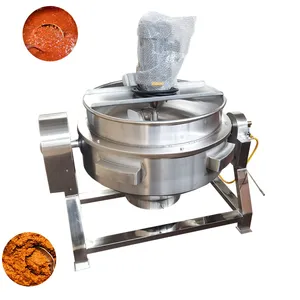 Mélangeur automatique commercial de marmite de sauce de confiture de sirop Machine à bouilloire à double paroi inclinable