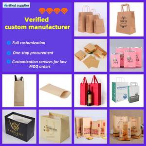 Sac de transport en papier kraft personnalisable pour pâtisserie, pliable à l'intérieur, pour emballage de gâteaux, desserts, pains et plats à emporter, style tendance - Product Image 6