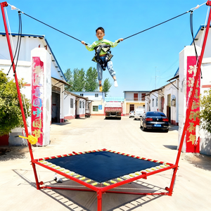 <span class=keywords><strong>Trampoline</strong></span> à bungee pliable en acier souple pour enfants, garçons et filles, sûr, durable, écologique, pour usage intérieur/extérieur, domestique et commercial - Product Image 2