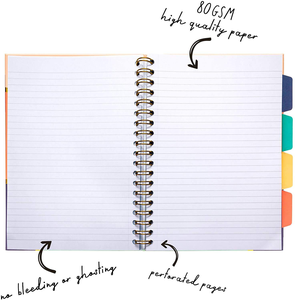 Myway <span class=keywords><strong>2025</strong></span> in bìa cứng xoắn ốc Chủ Đề Máy tính xách tay cai trị lót tùy chỉnh thiết kế chỉ số tạp Chí máy tính xách tay cho sinh viên - Product Image 5