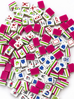 Jeu de Mahjong américain original sous licence, 4 couches, en acrylique, pliable, résistant à l'eau, durable, de luxe, sur mesure, pour voyage, tuiles gravées