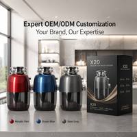 Exportador con Experiencia: Triturador de Desechos Eléctrico de 1HP, Acero Inoxidable, Clase de Eficiencia Energética, Certificación CE y RoHS, Tecnología de Silenciador, para Uso Familiar