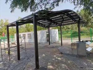 AlunoTec Garage de stationnement en polycarbonate Toit de garage en métal Double garage pliant en porte-à-faux pour voiture - Product Image 4