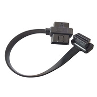 Cable de extensión J1962 OBDII un divisor dos hembra a macho + hembra plano fino como fideos 16 pines 16 núcleos para ELM327 OBD 16 pines