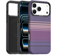 Coque de téléphone en PU de haute qualité, couleur arc-en-ciel, antichoc, emballage en sac OPP, compatible avec la charge magnétique, pour iPhone 17