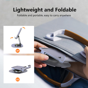 Giá đỡ điện thoại để bàn di động phổ biến tốt nhất là giá đỡ điện thoại bằng kim loại toàn bộ, xoay 360 độ, chống trượt bằng silicon - Product Image 3