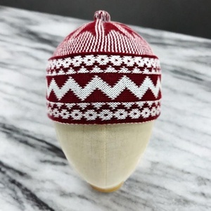 Gorro Kufi de algodón transpirable con diseño, gorro de oración musulmán, gorro Kopiah tejido para hombre, para viajes y oración, venta al por mayor OEM - Product Image 3