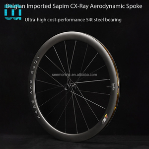 Juego de <span class=keywords><strong>Ruedas</strong></span> de <span class=keywords><strong>Carbono</strong></span> para Bicicleta de Carretera SeeMore, Delanteras de 40 mm, Traseras de 50 mm, con Radios Aero CX-ray, Buje de Trinquete de 54 Dientes, para Ciclismo de <span class=keywords><strong>Gravel</strong></span> y Carreras - Product Image 5