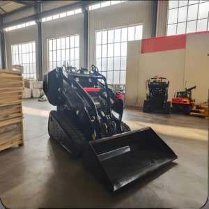 हॉट सेलिंग चीनी गैसोलीन मिनी स्किड स्टीकर क्रॉलर लोडर मिट्टी की मशीन स्किड स्टीड लोडर - Product Image 2