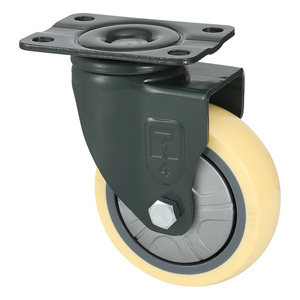 Roulettes de service moyenne à <span class=keywords><strong>lourde</strong></span>, roues en nylon, profil bas, 3 pouces, universelles, avec frein - Product Image 3