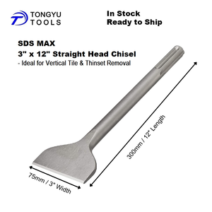 Sds Max 5.9 "x 15" gạch loại bỏ đục bit-<span class=keywords><strong>HEAVY</strong></span> <span class=keywords><strong>DUTY</strong></span> thép rộng lưỡi xẻng cạo công cụ cho thinset morar sàn bê tông - Product Image 6
