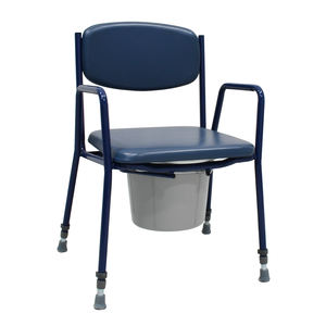 Chaise de toilette réglable en hauteur 3-en-1 pour personnes âgées, seniors et adultes, en acier, pour usage médical et hospitalier, <span class=keywords><strong>à</strong></span> placer sur les toilettes - Product Image 1