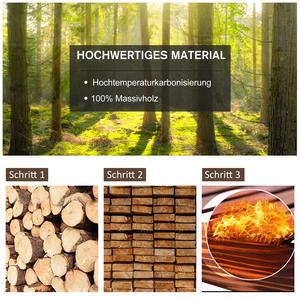 Sedia <span class=keywords><strong>da</strong></span> <span class=keywords><strong>giardino</strong></span> con Design a ruota, legno massello, marrone scuro, 68X88X92 Cm, sedia a dondolo <span class=keywords><strong>Outsunny</strong></span>, sedia rilassante rustica - Product Image 5