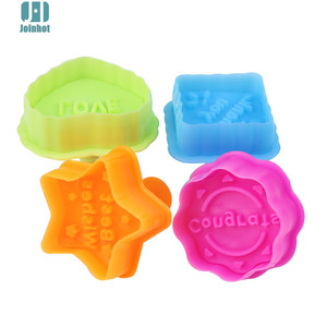 Joinhot 4 Piece Silicone Baking Mold Set Heart Star Square Shapes For Cake Making Food Safe Reusable - Product Image 1
