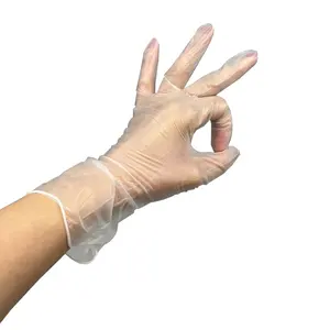 Gants en vinyle de salle blanche en Pvc Transparent et Flexible, sans poudre, meilleures ventes