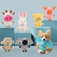 Jouet interactif pour chien et vache écologique, jouet à mâcher en peluche en caoutchouc durable pour chiot pour soulager l'anxiété et l'ennui