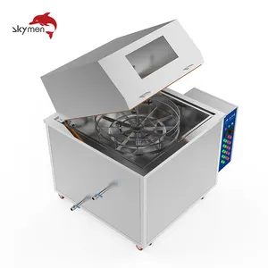 Rotary Basket Parts Industrial Ultrasonic Cleaner Machine Spray Cleaning