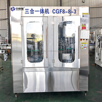 Usine automatique eau potable minérale boisson lavage remplissage capsulage 3 en 1 bouteille ligne de production d'embouteillage
