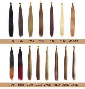 22 inç kemik düz örgü saç düz saç ekleri ipeksi önceden gerilmiş örgü saç - Product Image 6