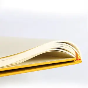 Buku catatan jurnal berjajar Hardcover A5 kustom kulit PU buku catatan kuliah dengan tali elastis
