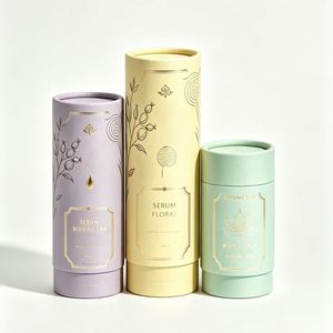 FUXI FX Custom Four-Color Printed Embossed Fragrance Paper Tube Box Premium Cardboard Container Sustainable Cosmetic Packaging - Product Image 1