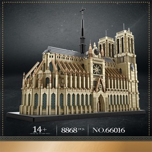 Reobrix 66016 Notre Dame Cathedral Building <b>Blocks</b> Model Educational Assembly Toy for Youth 8868 Pieces - Product Image 5