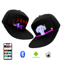 Cappelli luminosi con Display a messaggio a LED berretto da Baseball lampeggiante berretto intelligente APP messaggi programmabili cappelli e berretti a LED a scorrimento