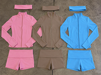 Nouvel ensemble de survêtement 2 pièces pour femme automne 2026 : veste zippée personnalisée et leggings de sport, fitness et yoga