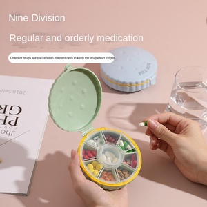 Boîte à pilules ronde portable personnalisée en gros pour 7 jours, en PP, étanche, organisateur de voyage pour médicaments et vitamines, petite taille - Product Image 3