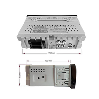 Reproductor MP3 para Auto de Un Solo DIN, Radio Estéreo con USB, Bluetooth, Soporte para SD, Control por Voz, Entrada Auxiliar, Reproducción APE y Cargador para Auto