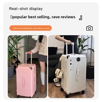 Valise de cabine unisexe grande capacité en ABS avec roues pivotantes, tailles 28/32 pouces, verrouillable, port USB, serrure à combinaison antivol