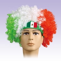 2026 Football CUP Celebrate Fans Afro Perruque dans la couleur de la couleur du drapeau avec une excellente quantité pour le Canada