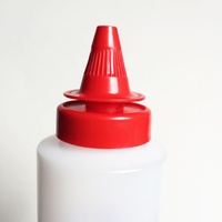 Bouteilles de sauce à presser en plastique LDPE de qualité alimentaire sans BPA 12oz 360ml 250ml bouteilles de condiments de barbecue de ketchup vides rondes