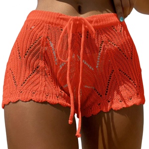 Mini-jupe de plage en crochet 3D personnalisée pour femme, style bohème, avec cordon de serrage, tricotée ajourée, idéale comme cache-maillot de bain - Product Image 5