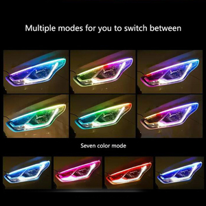 2pcs RGB Xe Dẫn dải đèn tuần tự DRL ban ngày chạy đèn với tín hiệu lần lượt với ứng dụng điều khiển linh hoạt trang trí dải - Product Image 6