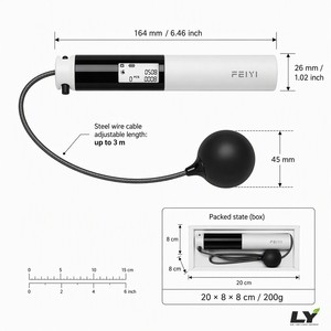 Corde à sauter intelligente sans fil 2 en 1 avec compteur numérique et écran LCD pour la remise en forme, la perte de poids et l'entraînement en salle de sport - Product Image 4