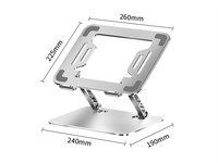 Support ergonomique pour ordinateur portable de 17 pouces, en métal, compatible avec les élévateurs d'ordinateur de bureau