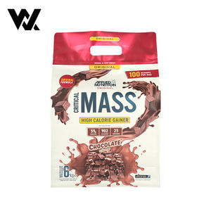 Emballage de poudre de protéines de lactosérum au chocolat en vrac antistatique imprimé personnalisé de 5 kg et 10 kg avec fond plat, fermeture éclair et poignée - Product Image 2