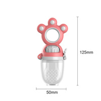 Siliconen Roze Baby Fruit Poot Fopspeen Bijtring Feeder Fopspeen Bpa Gratis
