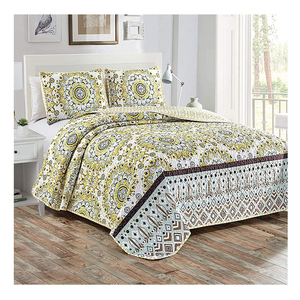 Bohemian Thiết Kế Bông Trải Giường In Quilt Ánh Sáng Trọng Lượng Quilt Thiết Lập Bộ Đồ Giường Ném Chăn Khăn Phủ Bàn - Product Image 3