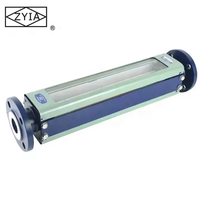 Débitmètre Rotamètre en Verre Chimique à Connexion à Bride en Acier Inoxydable à Aire Variable OEM