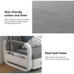 เฟอร์นิเจอร์ห้องนั่งเล่นสมัยใหม่ โซฟาเดี่ยวแบบเตียงนอน ประหยัดพื้นที่ โซฟาเบดพับได้โครงเหล็ก - Product Image 6