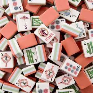 Jeu de Mahjong américain en acrylique, tuiles de Mahjong numérotées en anglais, jeu de Mahjong personnalisé fait à la main - Product Image 2