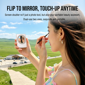 Moniteur d'écran pour selfie avec connexion sans fil et miroir de beauté compatible avec <span class=keywords><strong>iPhone</strong></span>, Android et pour <span class=keywords><strong>TikTok</strong></span> Reels, Shorts, Vlog - Product Image 3