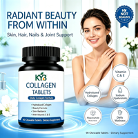 Complément beauté Collagène hydrolysé avec vitamine C Comprimés de collagène pour le bien-être quotidien