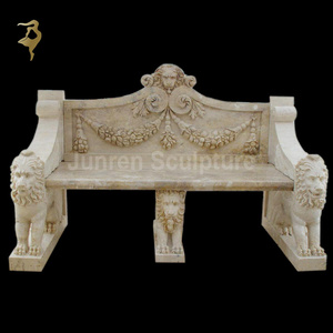 Zandsteen Marmeren Tafel En Bankset Voor Gebruik Buitenshuis - Product Image 3