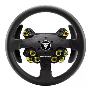 Volante simulador de conducción EVO Racing 32R con accesorios de cuero negro y amarillo 4060318 - Product Image 1