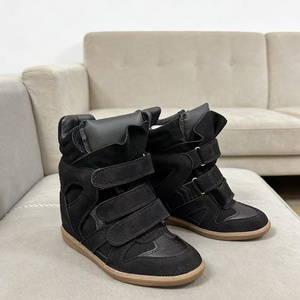 <span class=keywords><strong>Scarpe</strong></span> da <span class=keywords><strong>Donna</strong></span> <span class=keywords><strong>con</strong></span> Zeppa Invisibile Traspirante Antiscivolo <span class=keywords><strong>con</strong></span> Rialzo, Versione Estera Europea Americana, <span class=keywords><strong>con</strong></span> Strappo in <span class=keywords><strong>Velcro</strong></span> e Blocchi di Colore - Product Image 4